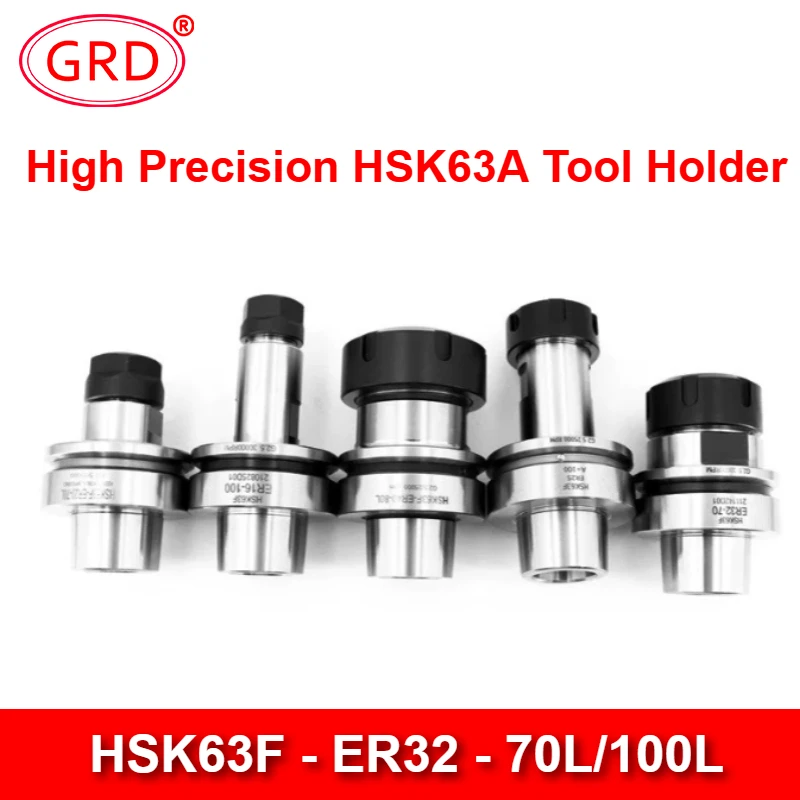 CNC Woodworking Tool Holder HSK63F ER32 70mm Length High Speed Engraving Machine Knife Handle