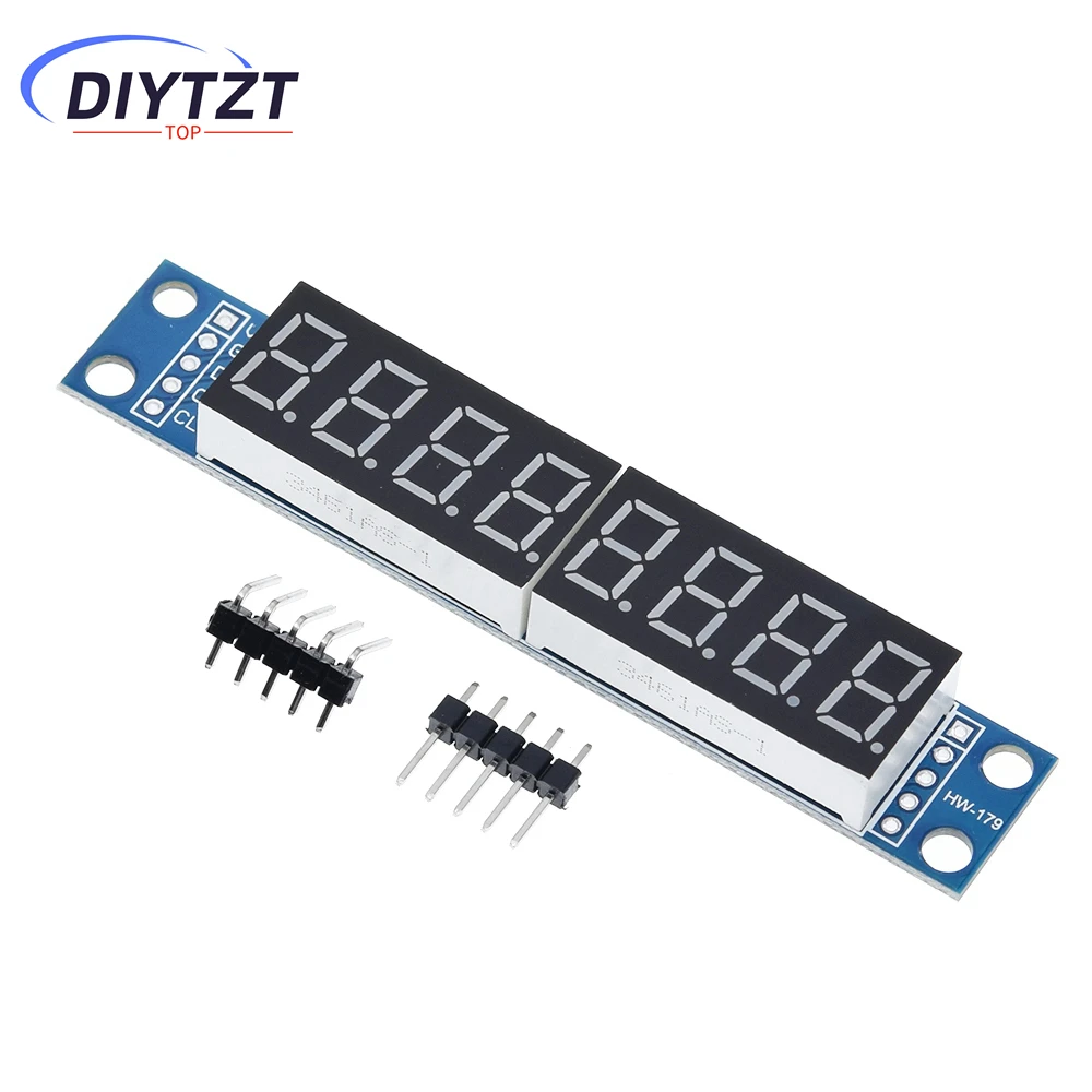 DIYTZT MAX7219 CWG 8-значный модуль управления цифровым ламповым дисплеем, красный, три ввода-вывода для Arduino