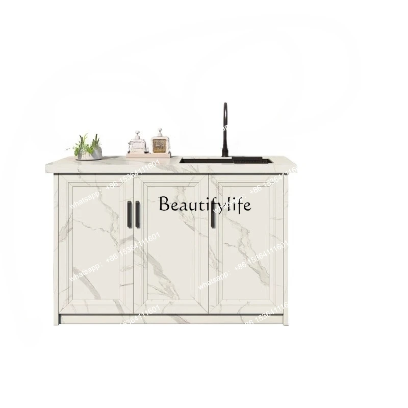 

All-aluminum outdoor wash basin cabinet and mop pool sink integrated cabinet