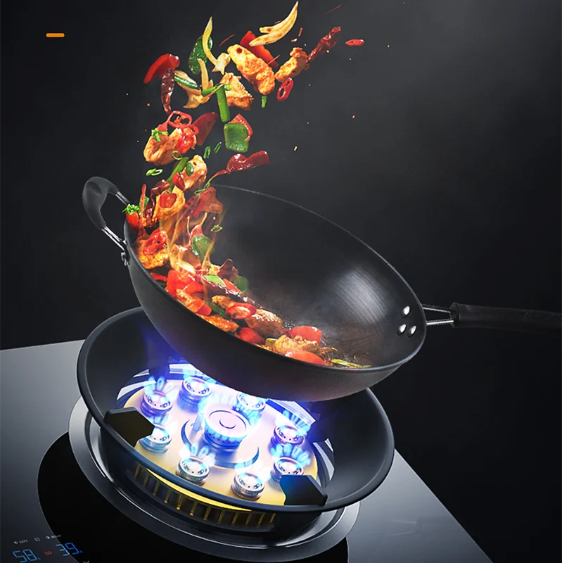 موقد غاز مزدوج الموقد - موقد منزلي مدمج/سطح الطاولة لغاز الطبيعي وغاز البترول المسال، لهب موفر للطاقة مع ميزات السلامة