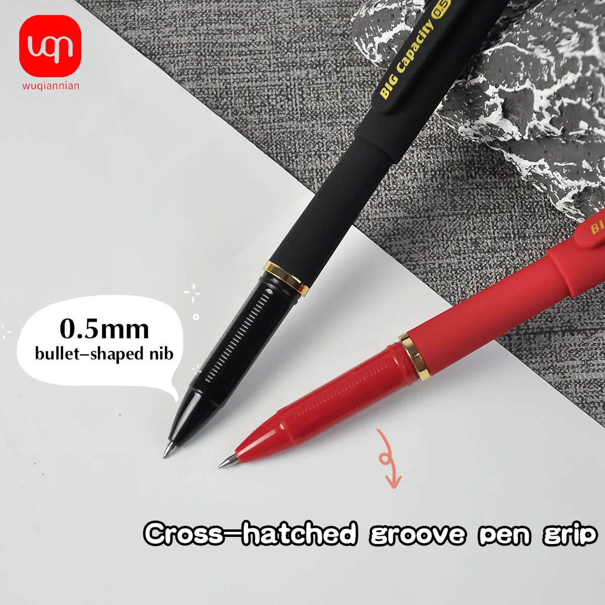 

WQN 4/8/12 шт. простые и элегантные нейтральные ручки, большая емкость, удобная ручка, гладкая и мягкая ручка для письма