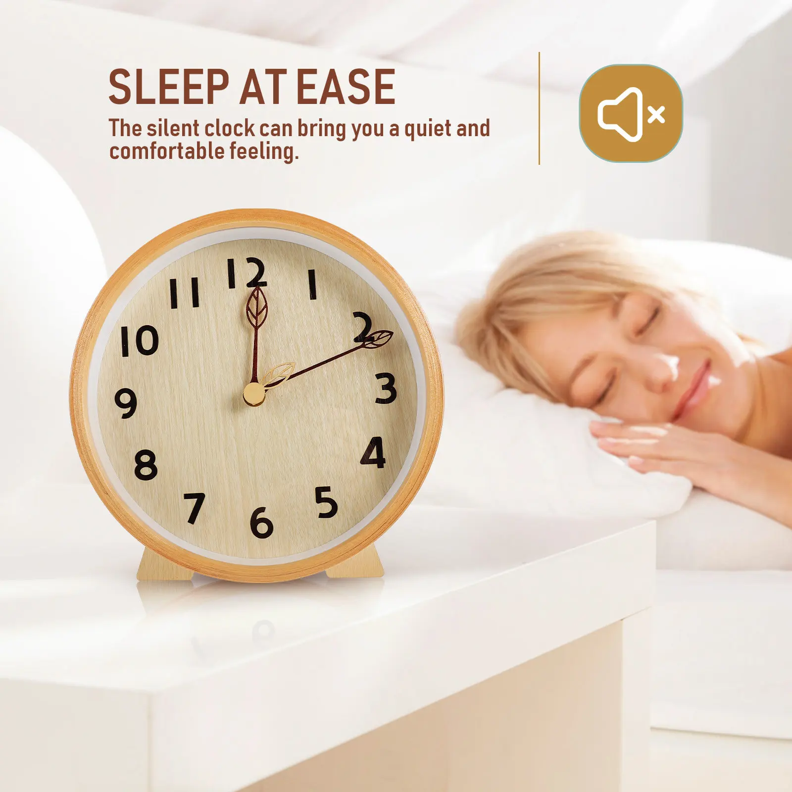 

Набор из 1-го комплекта деревянных настольных часов в минималистичном дизайне, подходящих для различных помещений, с бесшумной работой, отлично подходят для домашнего декора и в качестве подарка.