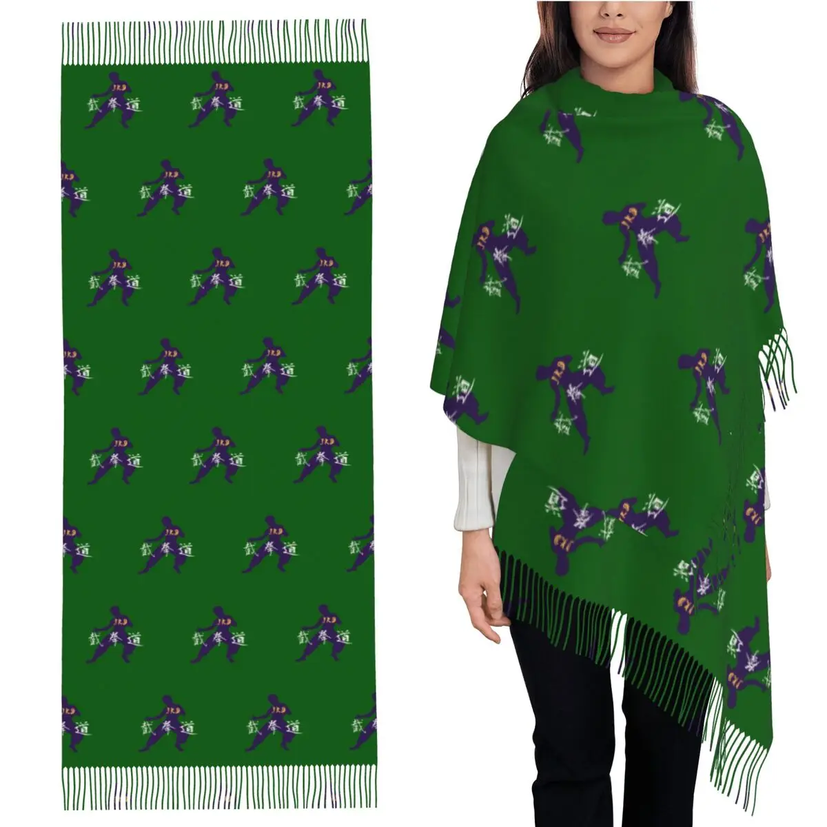 

JKD - Jeet Kune Do Scarf Tassel Scarves for Women Soft Warm Shawls and Wraps Long Fall Winter Shawl Wrap