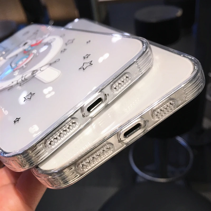 Magsafe-iPhone用の透明な宇宙飛行士ケース,iPhone用の素敵なソフトケース,ワイヤレス充電,磁気シリコン,14, 13, 12, 11 pro max