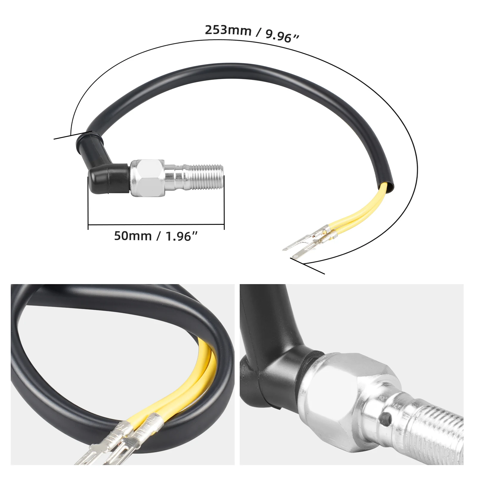 Universal Motorcycle 10mm x 1.25 1.0 Pitch Hydraulic Brake Light Switch Banjo Bolt M10 x 1.00 Brake Light Switch For Aprilia BMW