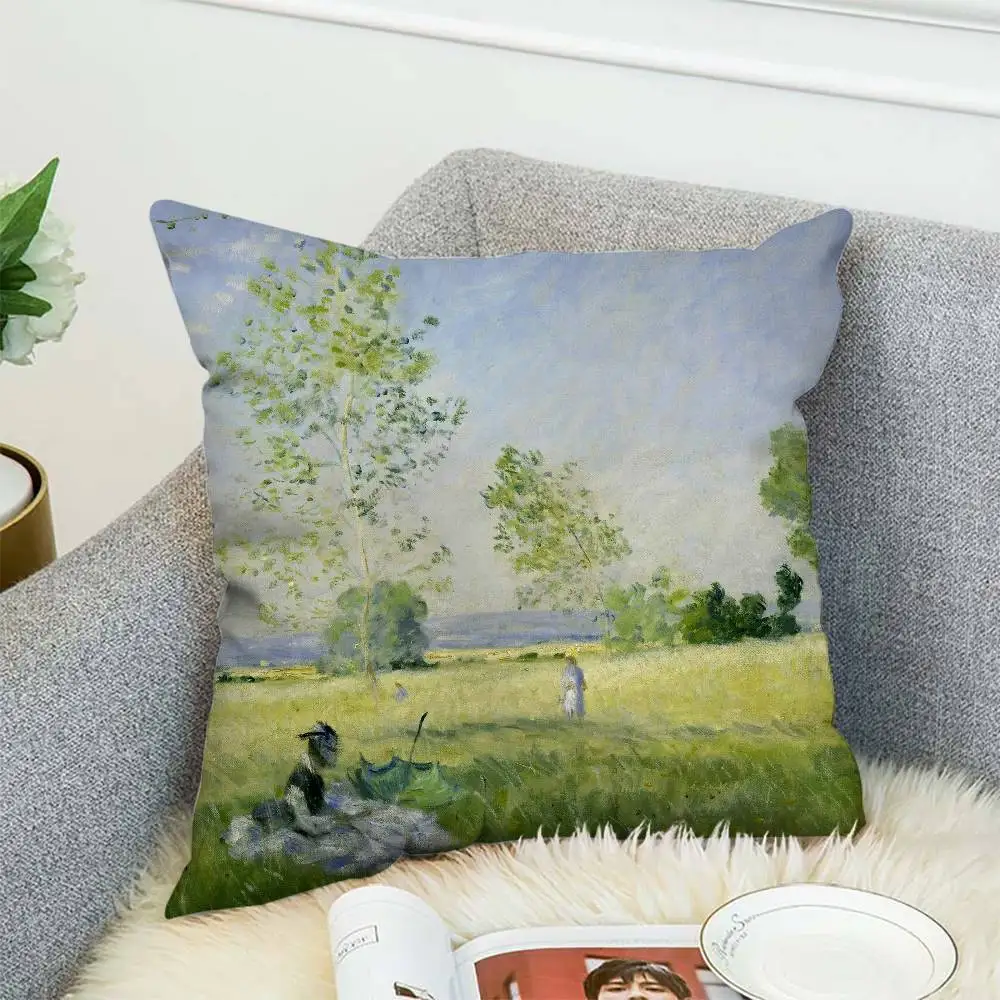 

Claude Monet Art Pillow Case Luxury Double-sided For Car Pillows 45x45 Cushions Cover Home And Decoration Sofa Pillowcase 50x50