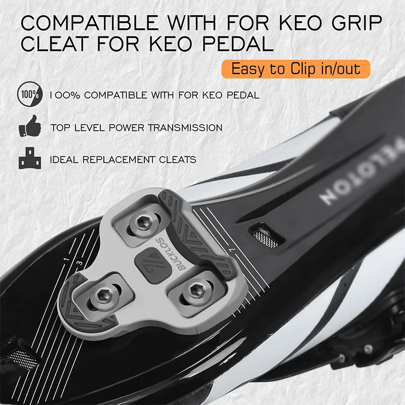 BUCKLOS für KEO System Fahrrad-Schuhe für LOOK KEO Rennradpedale – Selbstverriegelnde Fahrradschuh-Spikes 0/4.5/9 Pedalclips – Detail 6