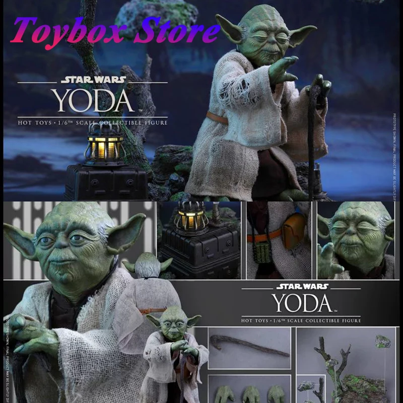HT HotToys 1/6 MMS369 Yoda Master Display colección de figuras de acción Star Wars Fans de películas mejores regalos 12 "modelo de soldado ornamento