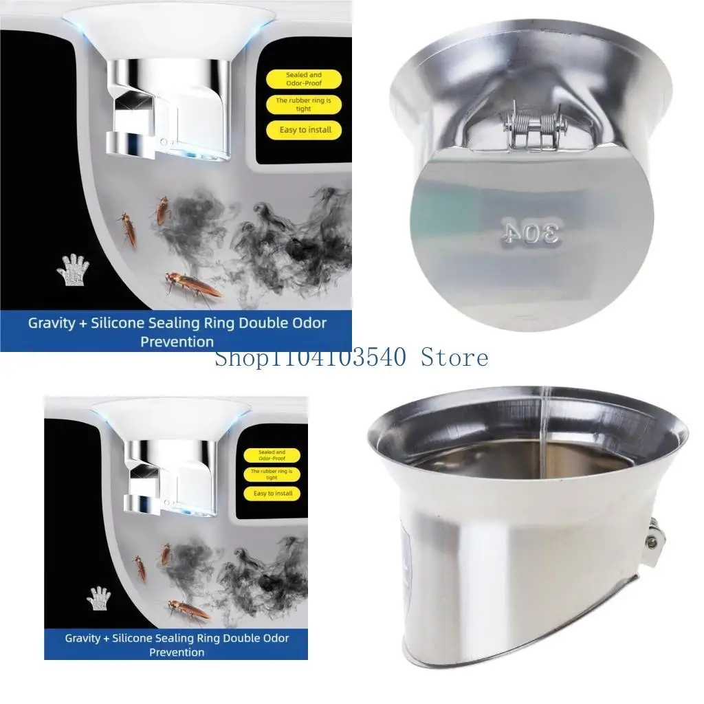 02DC Corrosion Resistant Toilet Odor Blocker Simple Installation for Squat Pan Use