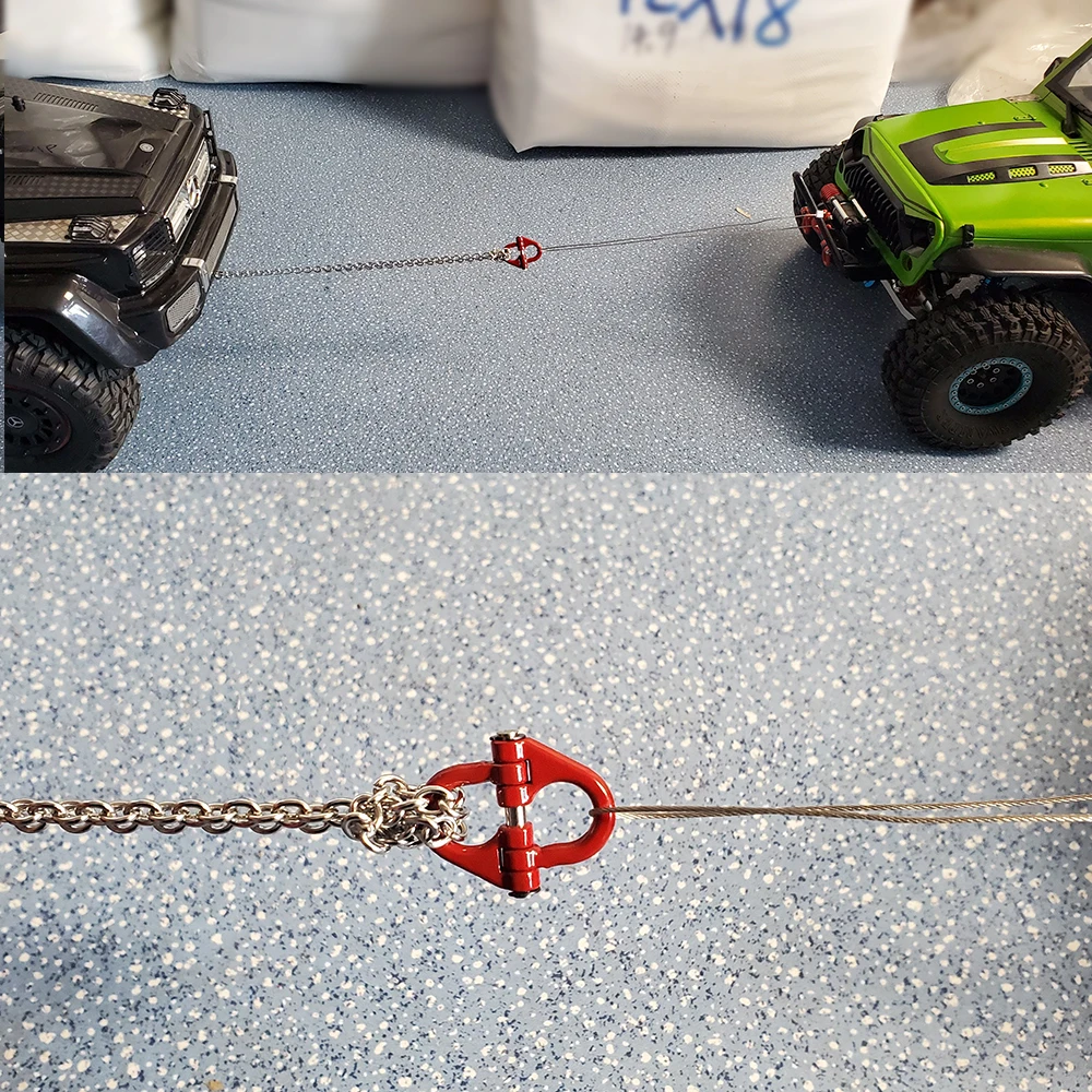 YEAHRUN RC Car Metal Trailer Tow Hook Chain Decorations for 1/10 RC Rock Crawler Car Axial SCX10 TRX4 D90 Accessories