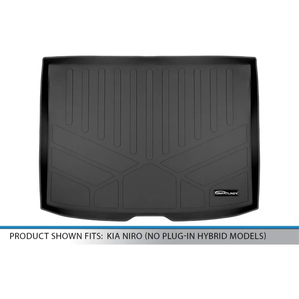 SMARTLINER جميع الأحوال الجوية مخصص صالح البضائع الجذع بطانة الكلمة حصيرة ل 2017-2022 كيا نيرو