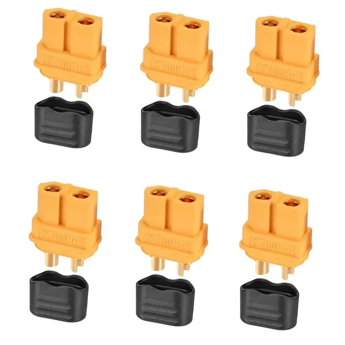 HOUSEHOLD*GOOD XT60H Connectors, XT60H Male Female Connectors Plugs with Sheath for Lithium Battery RC Planes Car