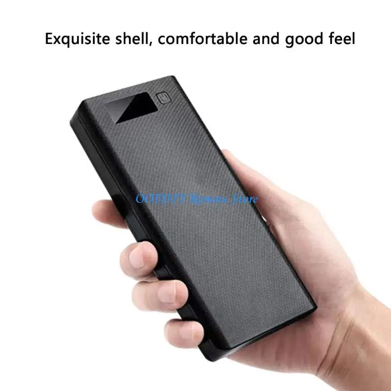 

8Cell 18650 Rechargeable Battery Case Easy Assembly PowerBank Shell Overcharge Protections Ergonomic Portable Design
