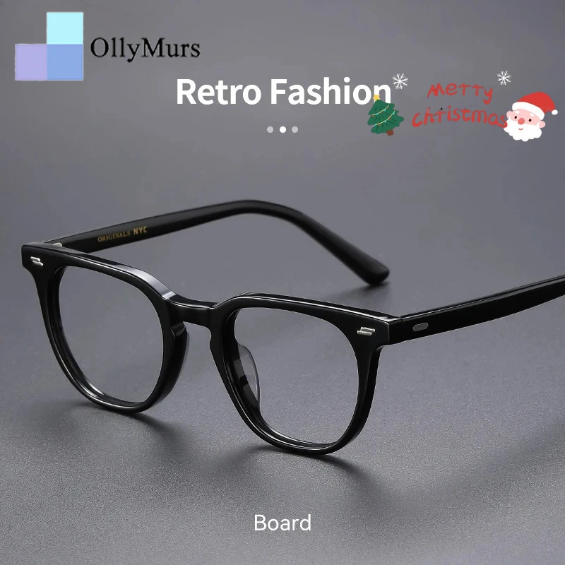 

OLLYMURS Men Women Optical Frames Optical Glasses Computer Goggles Clear Lenses Luxury Brand Vintage Acetate Frames 56005