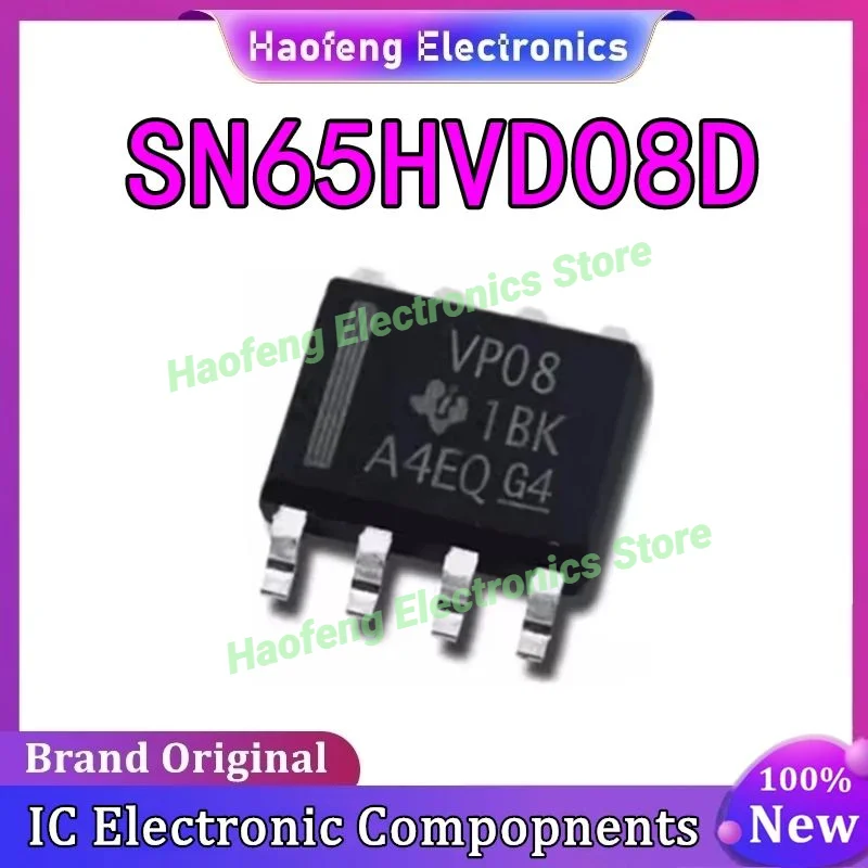 10PCS SN65HVD08D SN65HVD08DR SN65HVD08 SOP-8 IC In Stock