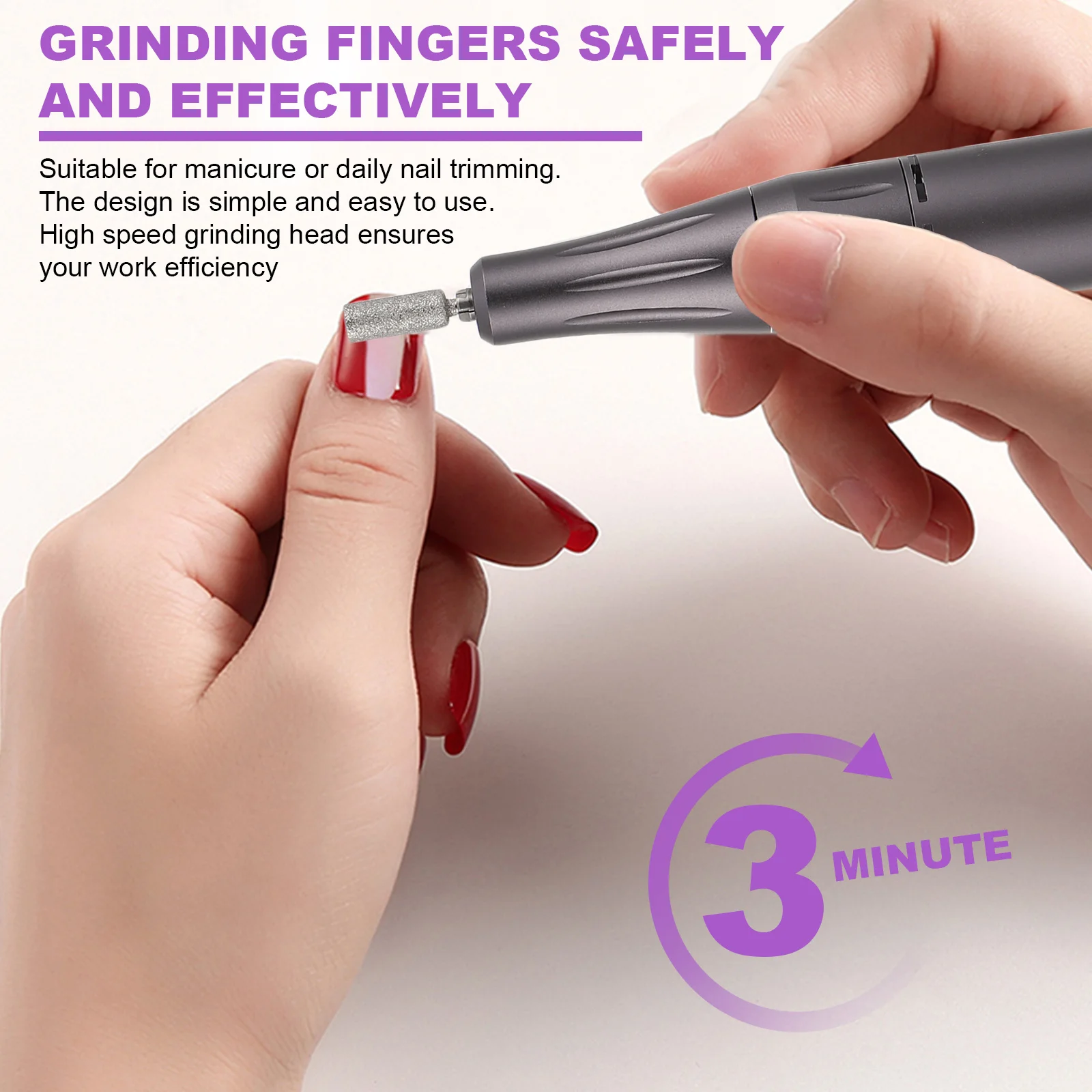 

High Speed Electric Nail Drill Pen Manicure Polisher for Daily Nail Trimming Art Supplies Compact Design Easy Carry Store