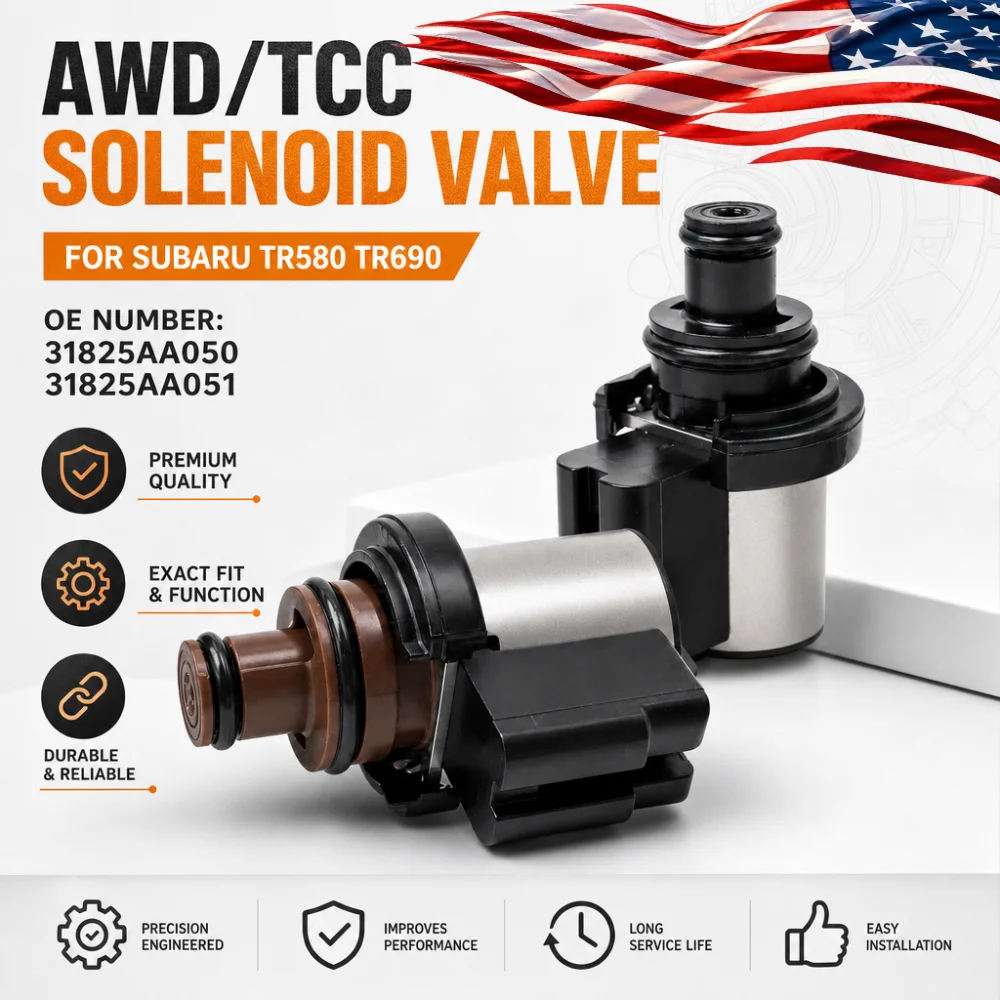 TR580 TR690 Torque Converter Lock-Up AWD Solenoid For Subaru Outback Forester Legacy Lineartronic CVT 31825AA050 31825AA051 31825AA052 Transmission Valve