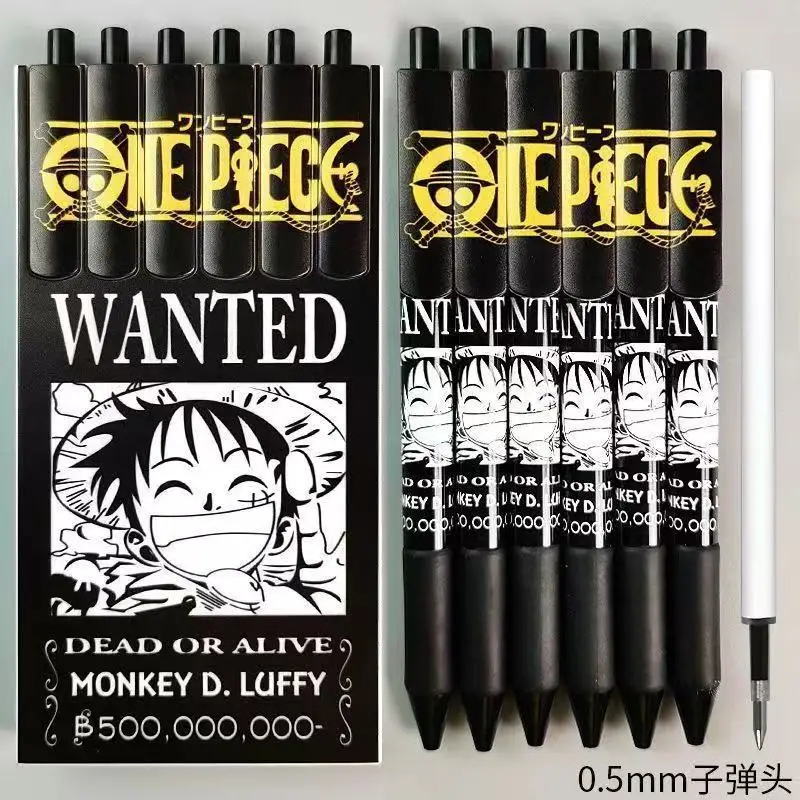 

New One Piece cartoon Luffy Zoro puzzle press neutral pen creative 0.5mm black bullet high-value student brushing pen wholesale