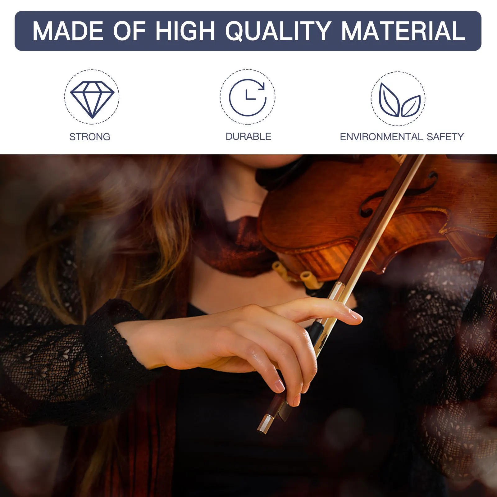 

Horse Hair Mongolian Horse Tail Genuine Lightweight Pre-Tied Sealed for Violin Viola Cello Erhu Bass Bow Parts