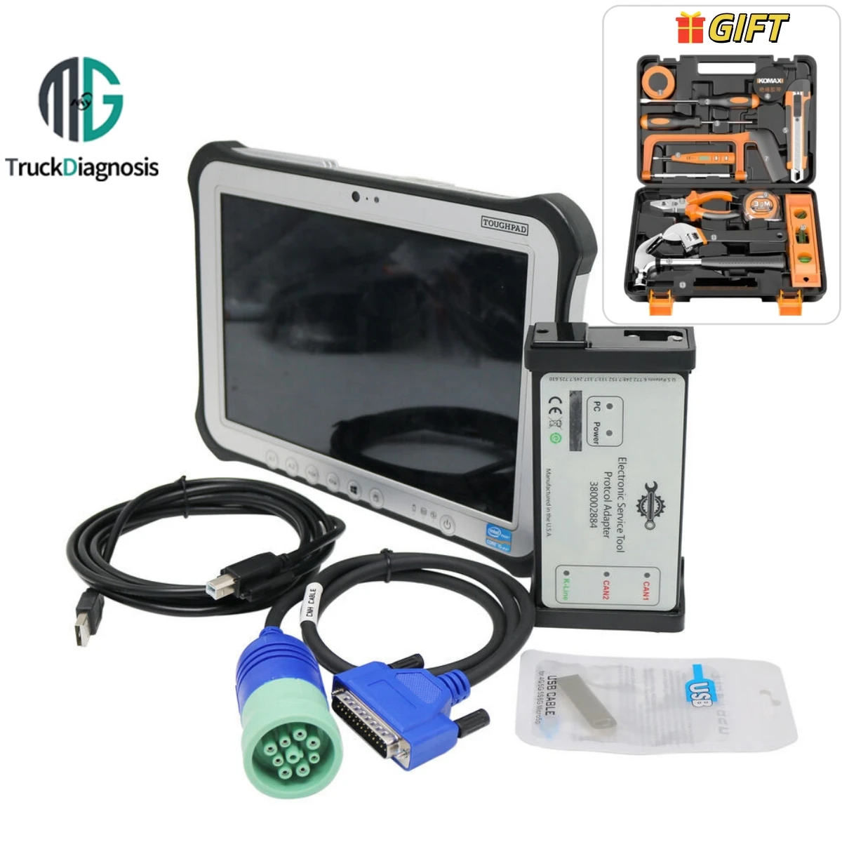 

For CNH DPA5 Diagnostic Tool V9.8 V9.11 for Heavy Truck Trailer Bus Wheel Loader Excavator Electronic Service Tool