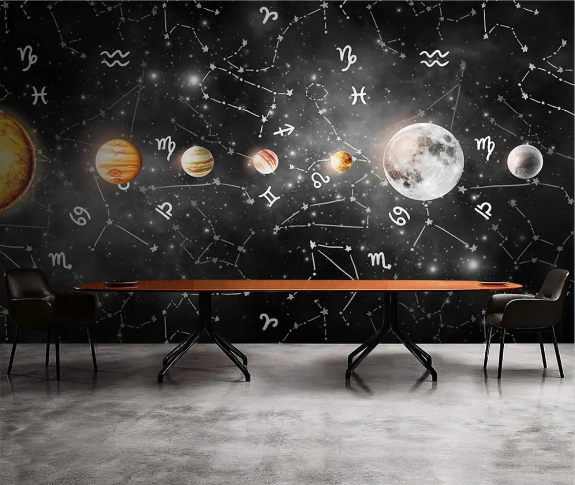 

beibehang custom papel de parede cosmic starry sky sofa TV background wall paper mural bedroom living room decorative wallpaper