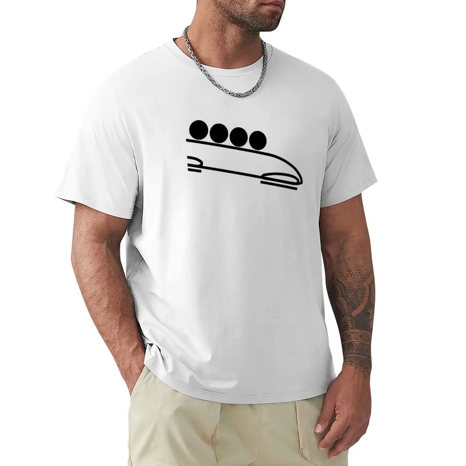 Bobsleigh Pictogram T-Shirt for a boy customs design your own vintage Men's clothing