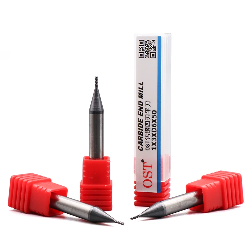 UNT Solid Carbide Fresa Coated CNC Router Milling HRC45 4 Flutes Square End Mill Cutters for Metal