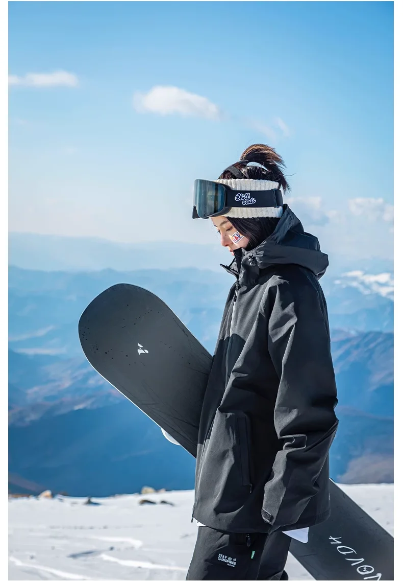 John Snow 2025 Neuer Unisex Ski-Anzug für Einzel- und Doppelbretter, Locker Geschnittener Wasserdichter Wärmehaltender Skianzug mit Skihose und Skijacke – Detail 28