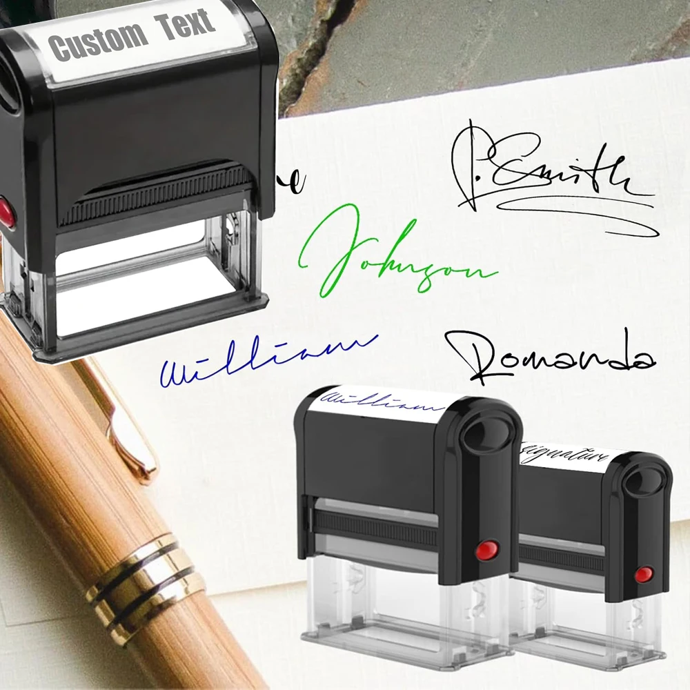 Personalisierter Selbstfärbender Stempel DIY Gummistempel-Set Individuelles LOGO Selbstfärbender Geschäftsadressstempel Mehrere Farboptionen