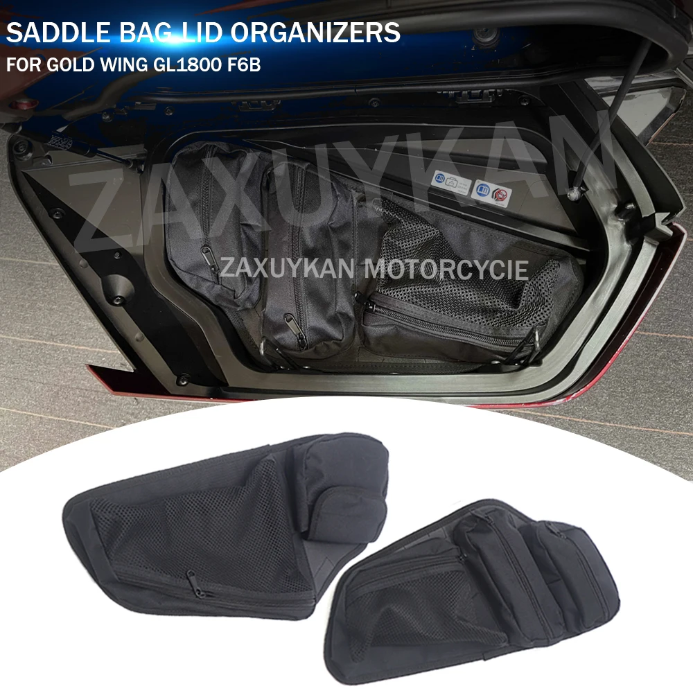 

Saddle Bag Lid Organizers For HONDA Gold Wing 1800 GL1800 F6B 2018 2019 2020 2021 Trunk Lid Saddlebag Organizer Bags GL 1800