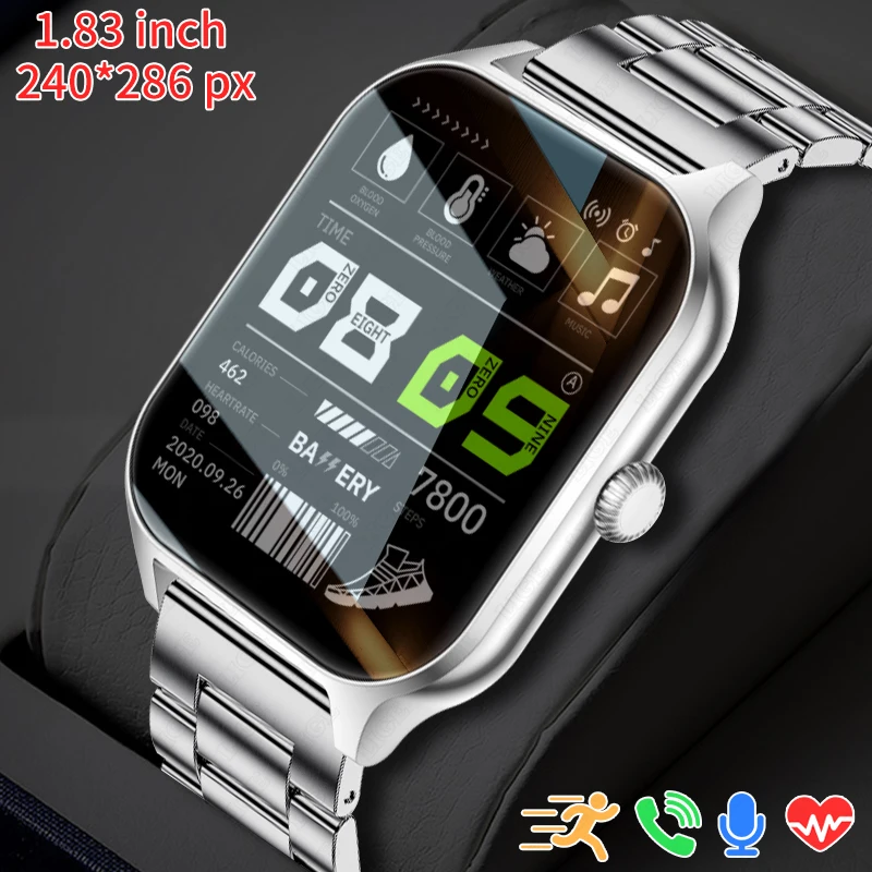 

LIGE 2023 Smartwatch for Men Women 1.83 Inches Full Touch HD Color Screen Bluetooth Call Fitness Wrist Watch Activity Tracker