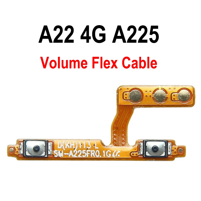 GEFENSI Volume Button Flex Cable For Samsung Galaxy A22 4G A225 A225F Volume Up Down Side Key Button Flex Cable Ribbon