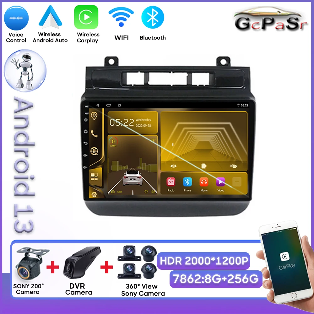 

Android для Volkswagen Touareg FL NF 2010-2018 задняя камера Автомагнитола для автомобиля плеер с сенсорным экраном беспроводной Android авто без 2din DVD