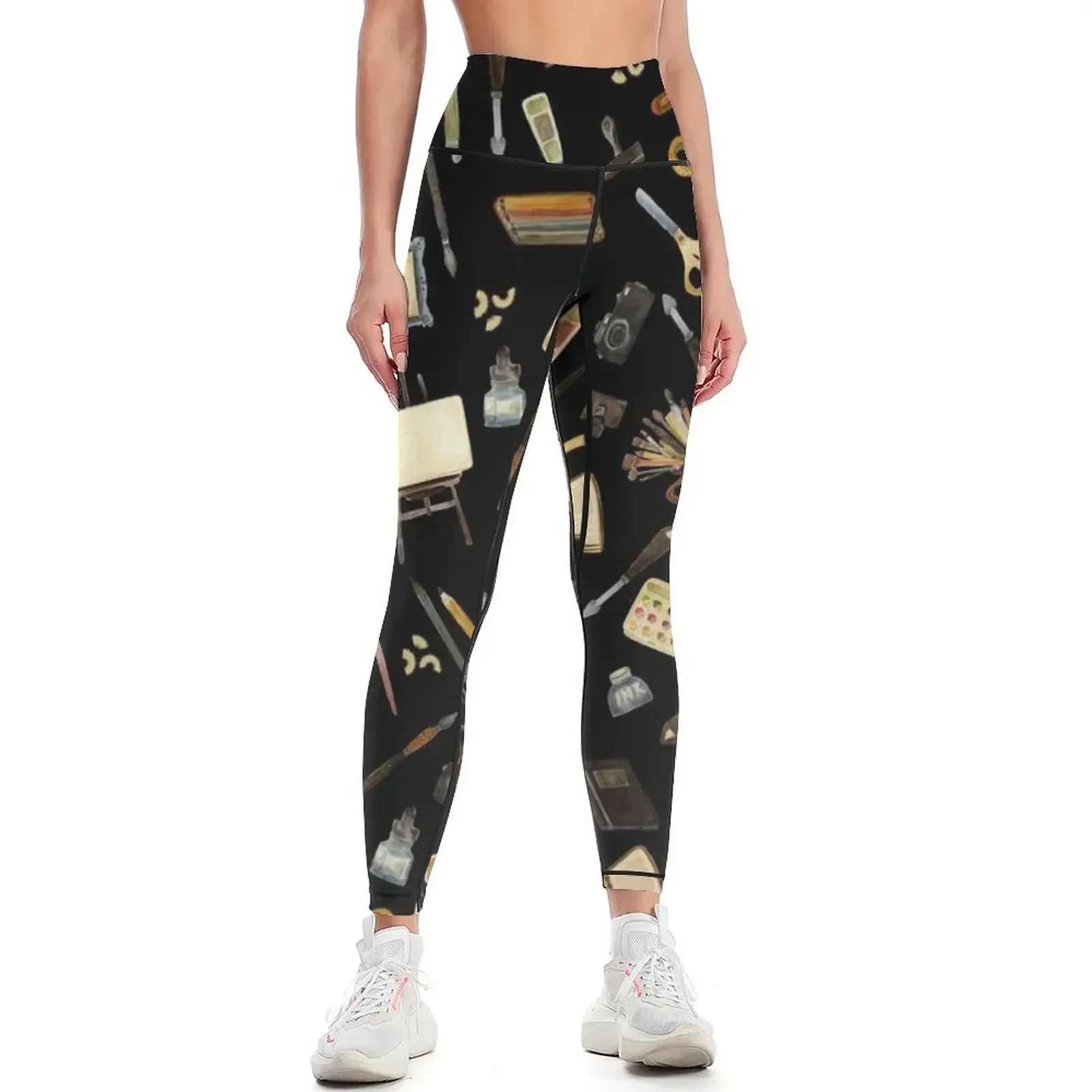 

Creative Artist Tools - Watercolor Leggings sports for gym trousers Golf wear Tight fitting woman Womens Leggings