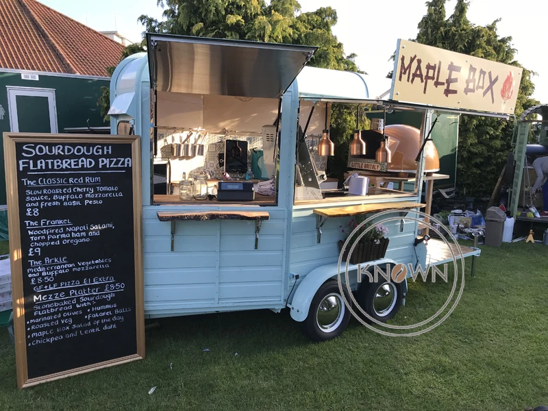 ヴィンテージピザトレーラー,モバイルホースボックス,ヴィンテージピザトレーラー,スナックバーガーフードバン,ホットドッグ,OEM