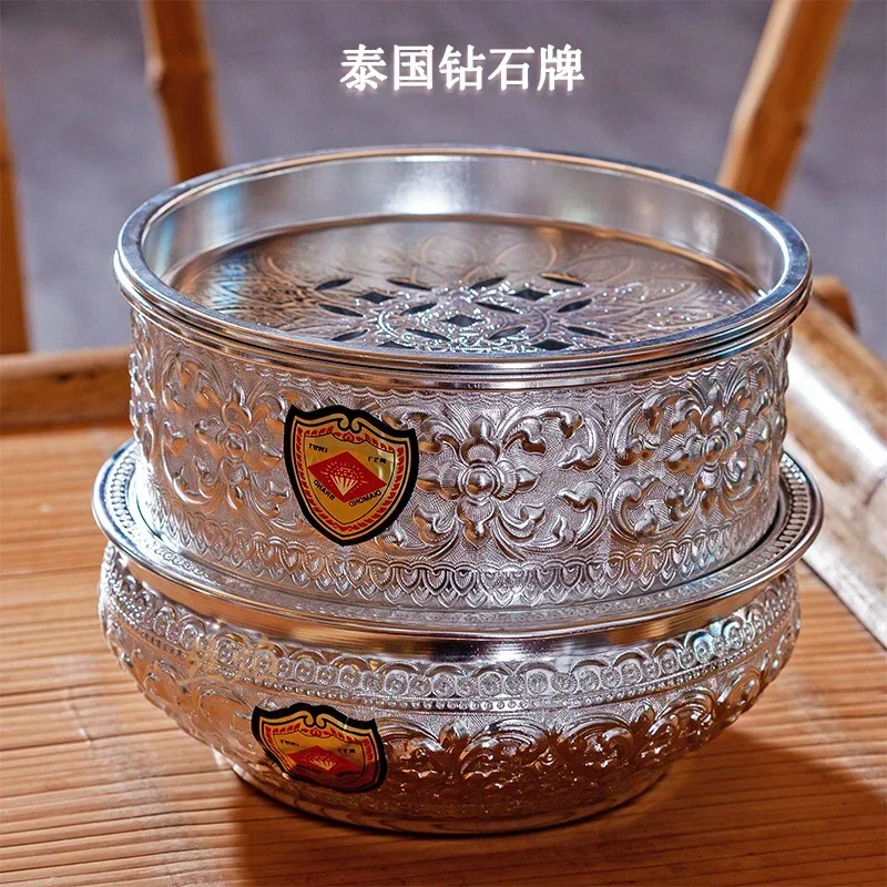 

Aluminum tea tray round small household