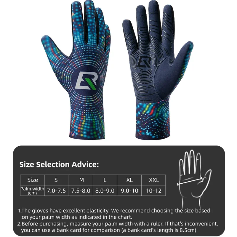 ROCKBROS Cycling Long Finger Gloves Mountain Road Cycling Gloves Full Finger Lengthened Wrist Guards Bike Gloves For Winter