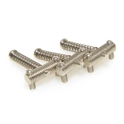 3 Pieces A Set Screws Thread Iron Chrome Material Saddle for Tele Electric Guitar