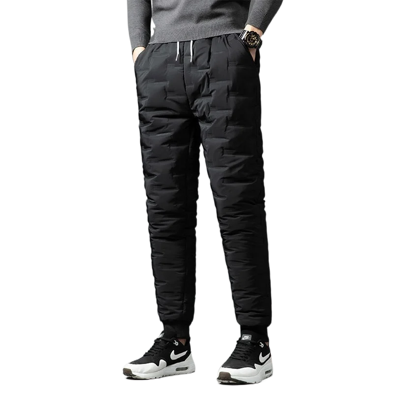 Tactical Winter Men's 90% White Duck Down Pants High Quality Slim Straight Snow Pants Warm Down Padded Trousers Male Clothing