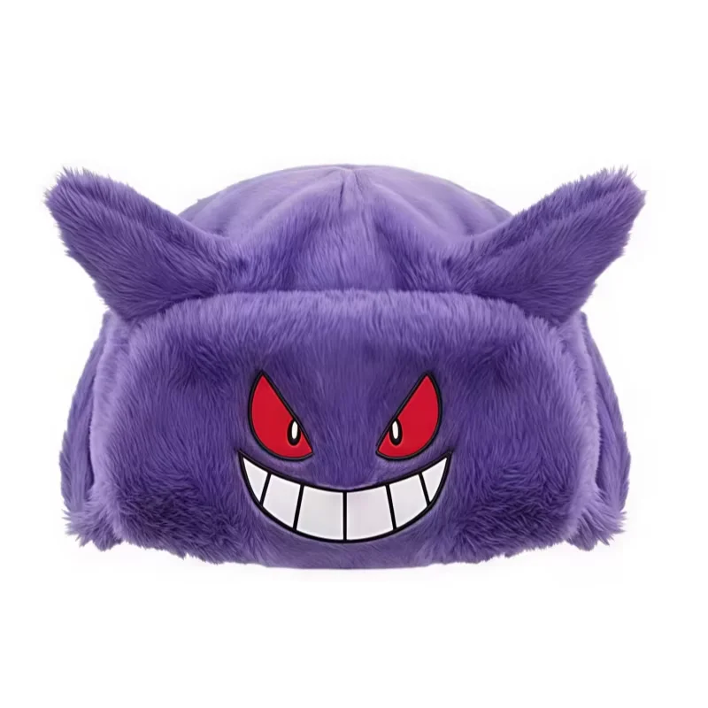 Poke Mon Gengar Pok É Mon Ski Windbreak Hats Cartoon Winter Keep Warm Anime Cosplay Cap Outdoors By Bike Caps Festival Gifts view 5