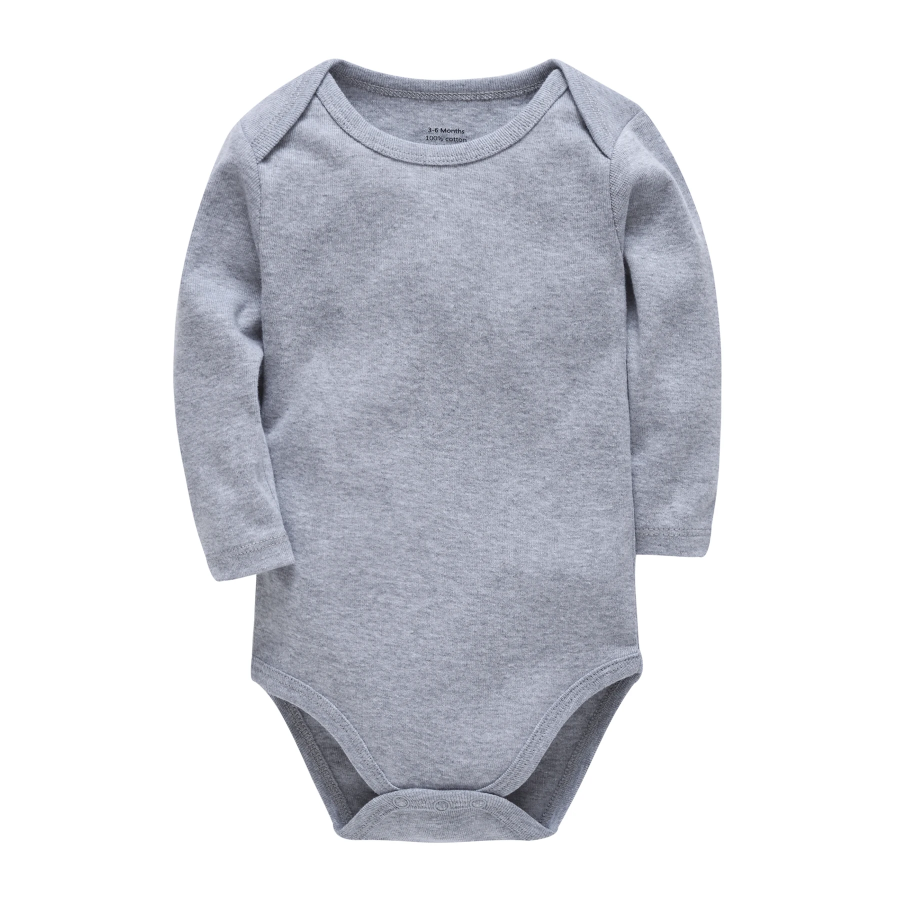 Honeyzone Baby Boy Clothes Three-PCS Set Grey Casual Cotton Bodysuits Newborn Triangular Jumpsuit Comfortable Long Sleeve Outfit