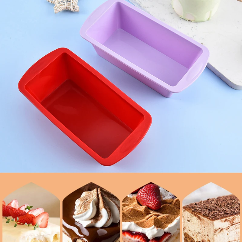 DIY Non-Stick Silicone Easy Release Cake Pans Pastry Tools Mould Rectangle Bread Toast Baking Molds Kitchen Cooking Tool