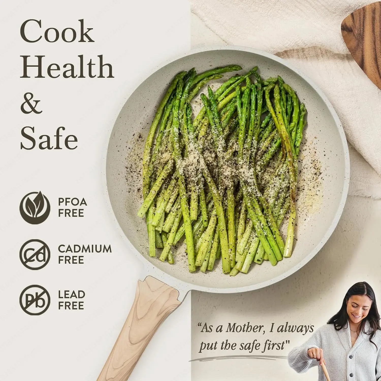 Hot Selling Write Granite Cookware Set Induction Bottom Pans Pots Nonstick Coating for Home Cooking view 6