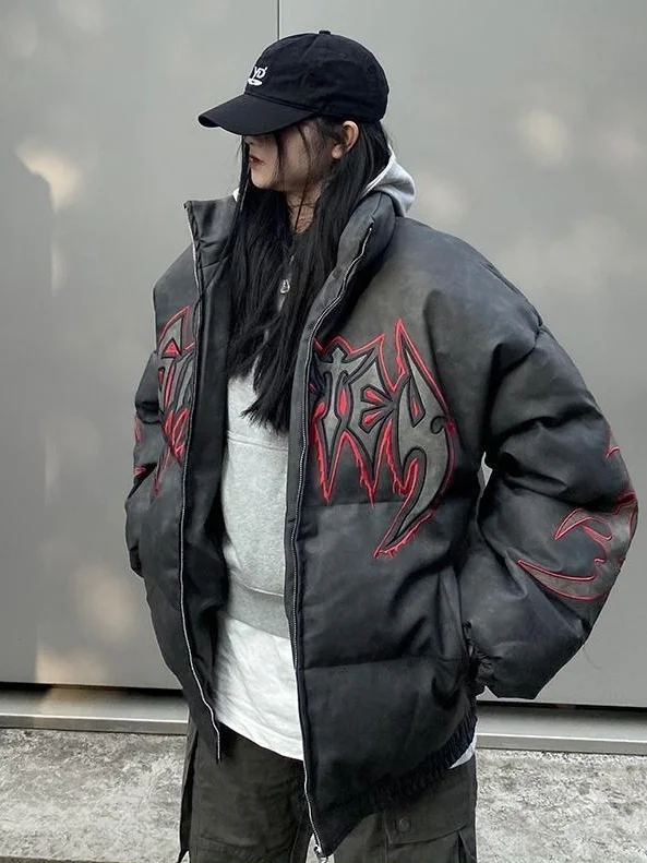 

plus Size Comfortable American Embroidery Stand Collar Cotton Jaet Women's Long Sve Bread Coat Winter New Sle Commute