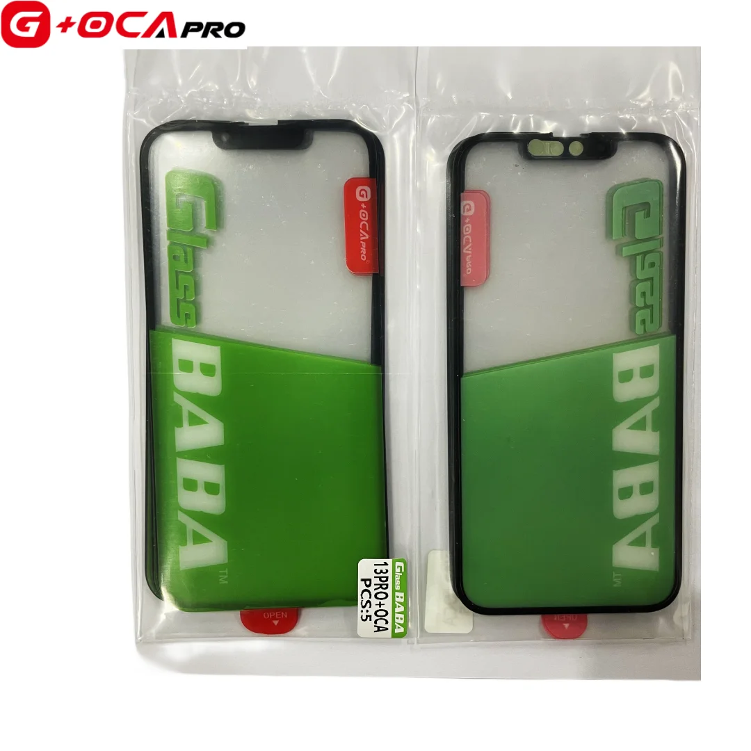 5 قطعة زجاج بابا G + OCA زجاج + OCA 2in1 آيفون 17 17AIR 17promax 12 13 11 14 plus 15 16 pro max X XS XR MAX LCD تعمل باللمس