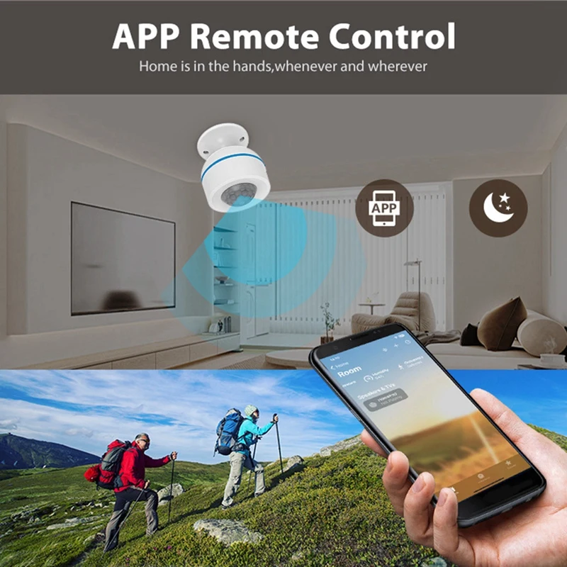 N11R- Tuya Matter Thread PIR Motion Detector Wireless Human Body Infrared Detector Work With Homekit Alexa Google