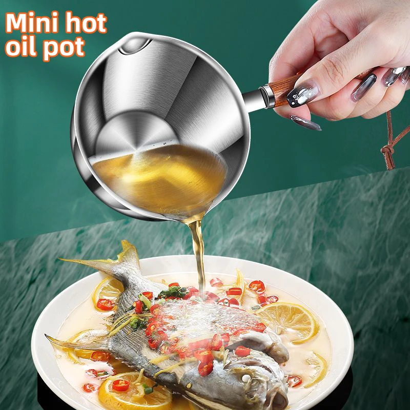 

Obelix Stainless Steel Pot Drizzle Oil Mini Small Pot Kitchen Hot Oil Artifact Household Burning Oil Splash Oil Scalding Pan Pot