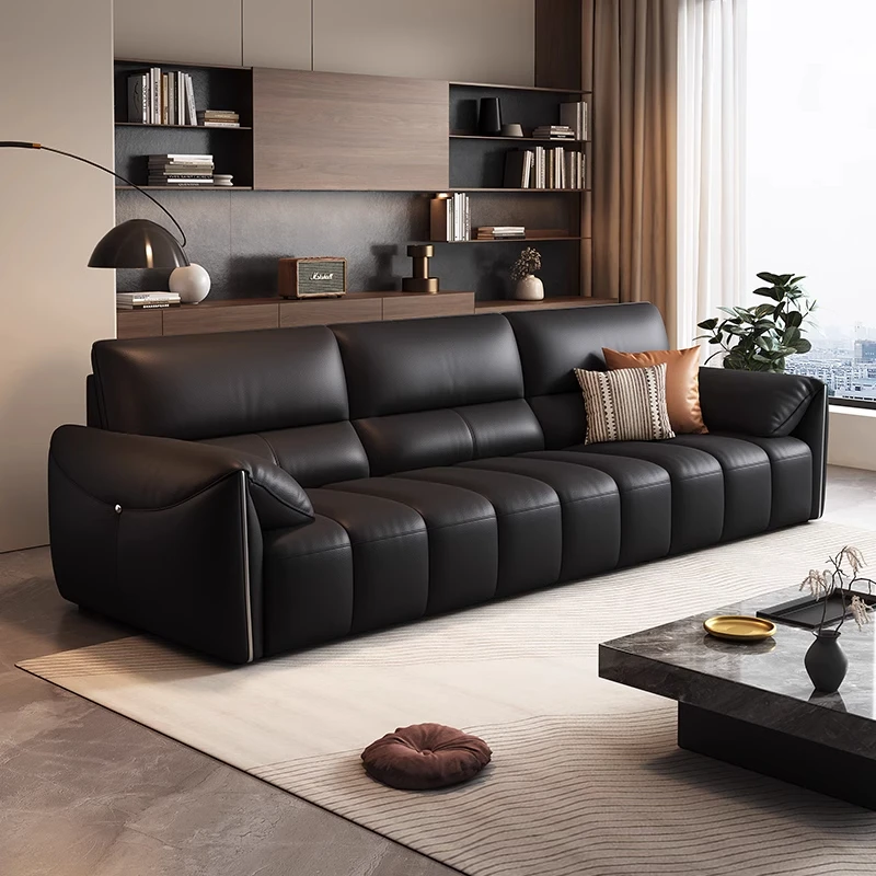 Elegant Luxury Genuine Leather Sofa Sets Modern Design for Home Office Hotel School Hospital Use