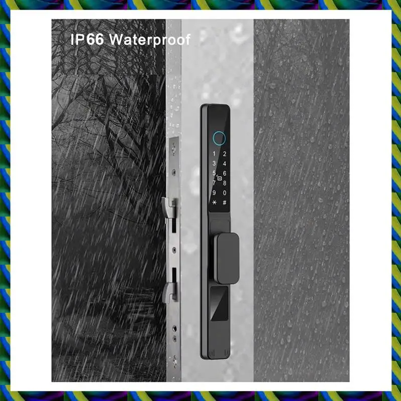 Daily Smart Electronic Door Lock Double Hook Mortise Fingerprint Password Electronic Sliding Door Lock B