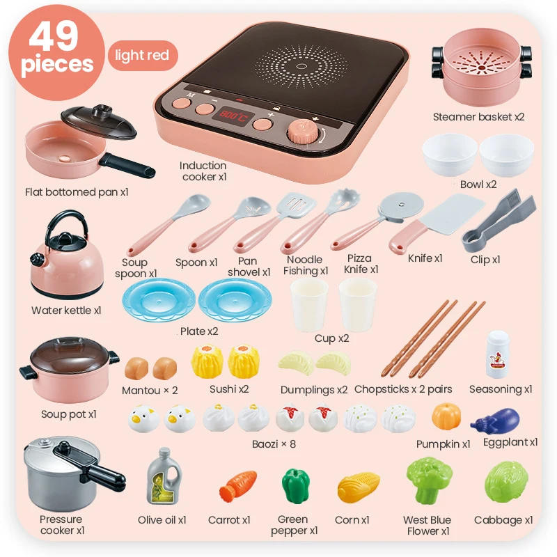 

Children Play House Toy Simulation Kitchen Cooking Table Stove Top Gifts for Boys and Girls Pretend Play Toys Role Play Games